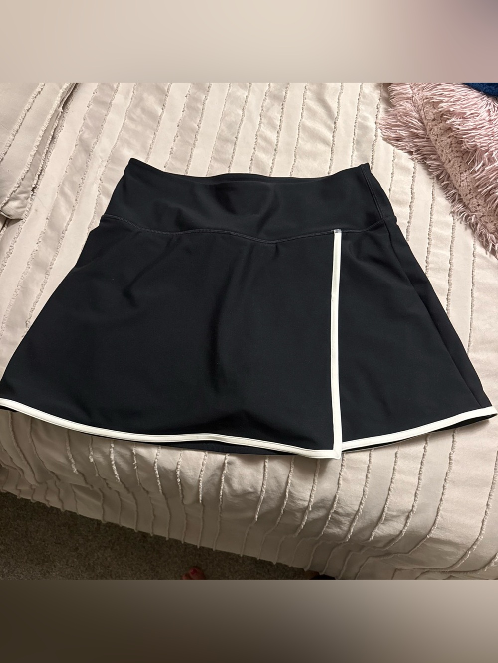 Abercrombie & Fitch Black Skort with White Trim Accent